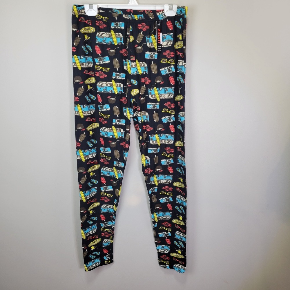 Zinati Beach Trip Polyester Spandex Ankle Leggings Plus Size 3X To 5X